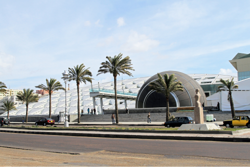 Photo of the modern Library of Alexandria