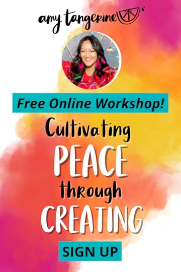 Join Amy Tangerine for a free online workshop all about cultivating peace through creating in your traveler’s notebook! scrapbooking inspiration | creative journaling | travelers notebook ideas #amytangerine #travelersnotebooks