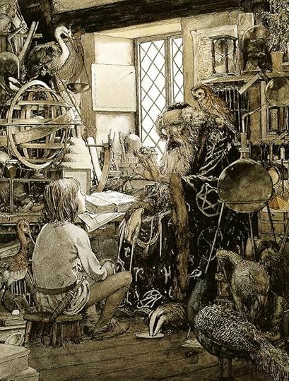 Young Arthur and Merlin by Alan Lee