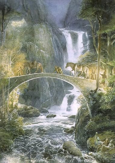 An illustration for The Hobbit by Alan Lee