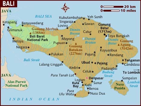 Map of Bali