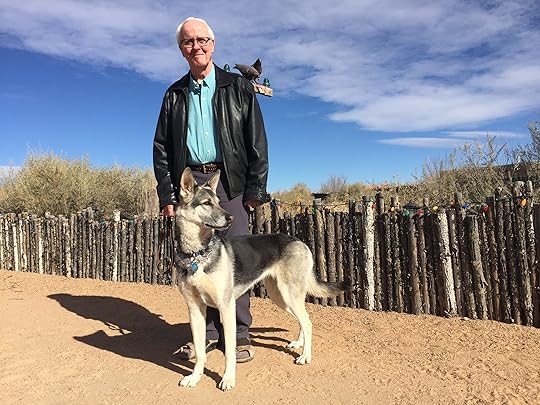 Jim Belshaw with his German Shepherd, Gracie