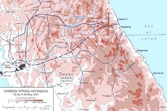 Map: Chinese Spring Offensive 22 April-20 May 1951