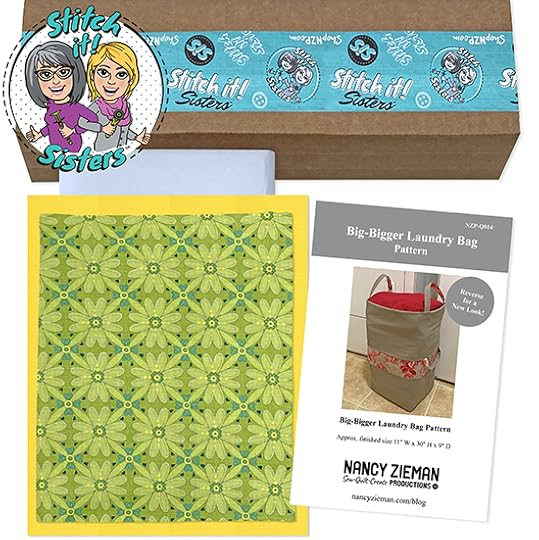 Green Mosaic Wildflower Boutique Big-Bigger Laundry Bag Bundle Box available at ShopNZP.com