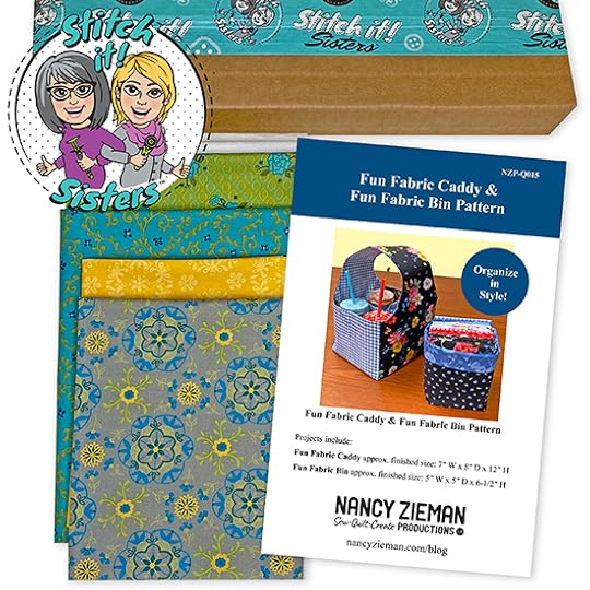 Yellow Wildflower Boutique Fun Fabric Caddy & Fun Fabric Bin Bundle Box available at ShopNZP.com