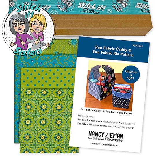 Green Wildflower Boutique Fun Fabric Caddy & Fun Fabric Bin Bundle Box available at ShopNZP.com