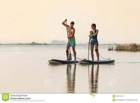 man and woman paddle boarding - Google Search