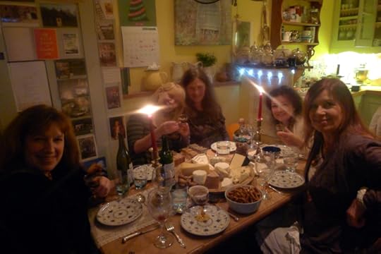 Around the table in Elizabeth-Jane's cottage