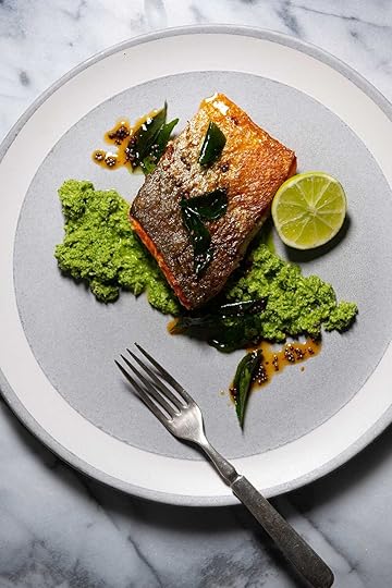 Nik Sharma for NYT - pan fried salmon with coconut chutney