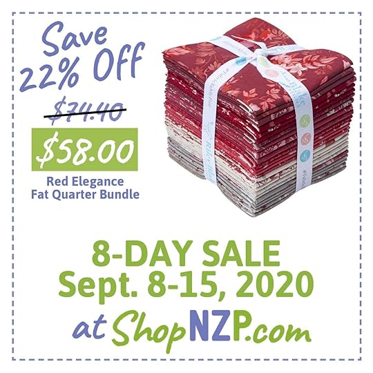Sale at ShopNZP Save 22 Percent Off Red Elegance Fat Quarter Bundle