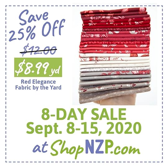Sale at ShopNZP Save 25 Percent Off Red Elegance Fabric by the Yard