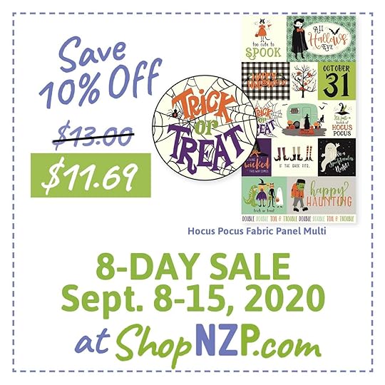 Sale at ShopNZP Save 10 Percent Off Hocus Pocus Fabric Panel Multi