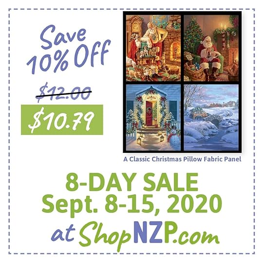 Sale at ShopNZP Save 10 Percent Off A Classic Christmas Pillow Fabric Panel