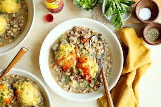 Black Eyed Peas with Cornbread Dumplings