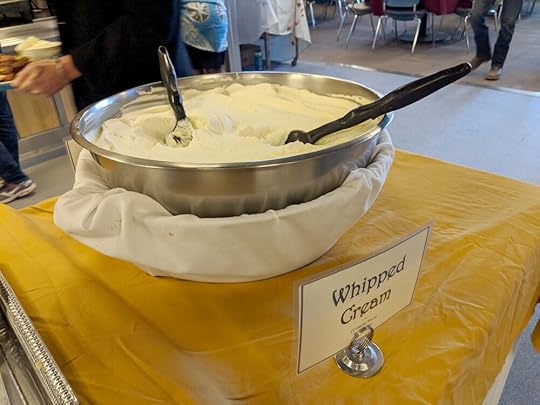 It was actually cream, none of that Whipped Topping stuff.