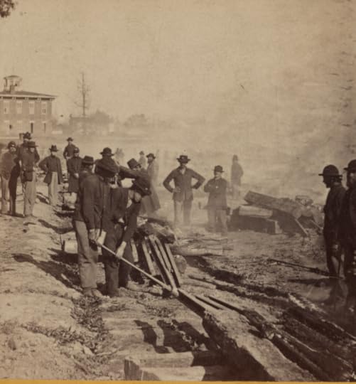 The destruction of the South’s railroads by Union troops in the Civil War set back the sport of baseball in Dixie for at least a generation. Ironically, this photo was taken by Henry T. Anthony, a member of the Knickerbocker baseball club of New York City.