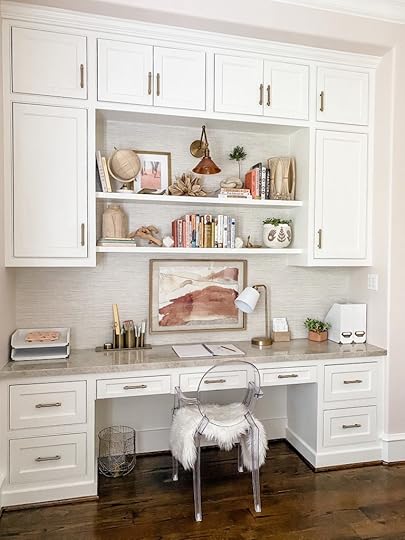 built in desk area, inspiring distance learning space