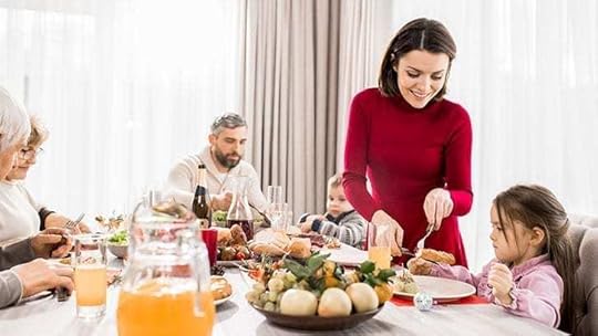 family eating dinner