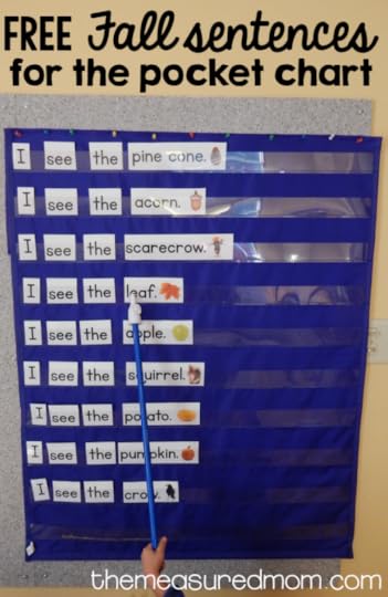 Need a Fall reading activity? Print these Fall pocket chart sentences!