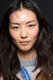 Models Got Face Tats for Anna Sui's Show | Face tattoos, Face tattoos for women, Tribal face tattoo