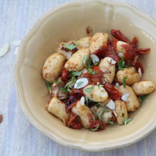 Cheddar Gnocchi with Oven Roasted Tomatoes