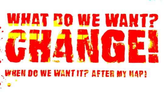 airport window sign about employees wanting change in an unproductive office