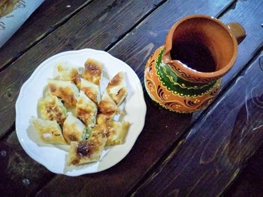 Pies and wine at Milestii Mici, Moldova