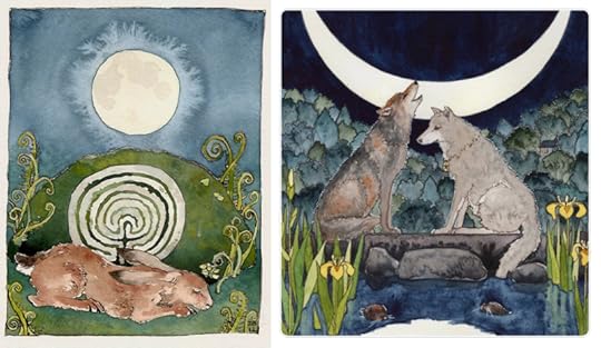 Wolves and a Beltane hare by Danielle Barlow