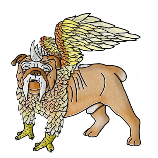 Pundlian bullgriff - a chimera of a bulldog and an eagle