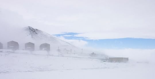 Don't be alarmed, it's just an inch of fresh powder suddenly blowing off, like flour from a baker's table.