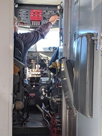 It wasn’t such a bad seat, though – I got to watch the flight deck all day!