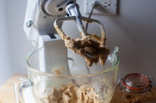 whip butter, sugars, salt