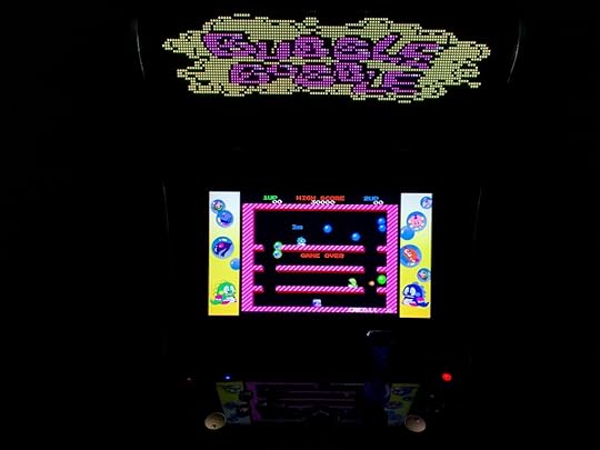 Bubble Bobble running on the Legends Ultimate with the PixelcadeX app and marquee