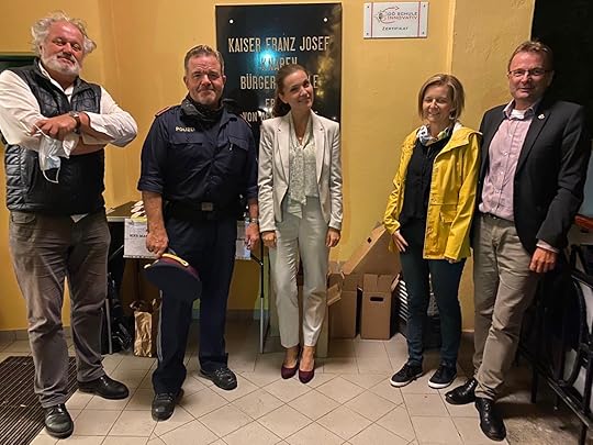 Regisseur Julian Pölsler, Cornelius Obonya, Barbara Kaudelka, Bürgermeisterin Ines Schiller und Europaabgeordneter Hannes Heide.