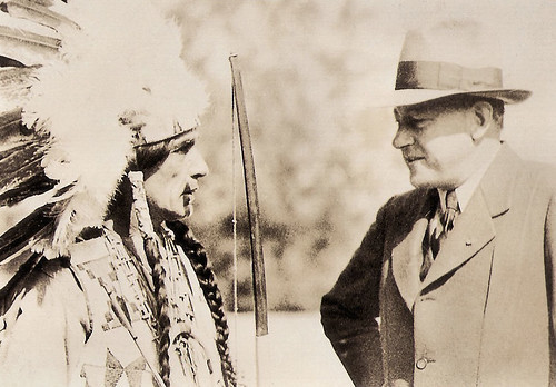 Cecil B. DeMille and Chief Little Bison