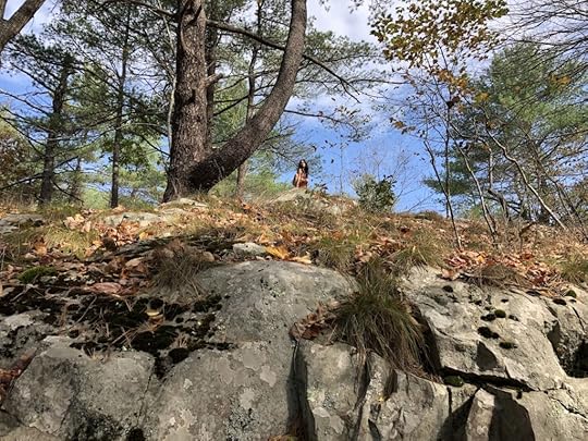 May Ling Su birthday nude Artemis at the top of a cliff in the woods.