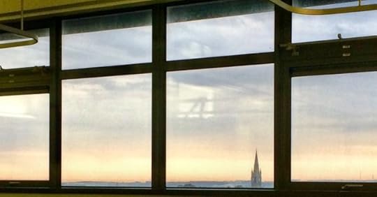 St Nicolas Kirk through a hospital window