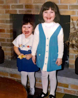 My younger sister and me as kids
