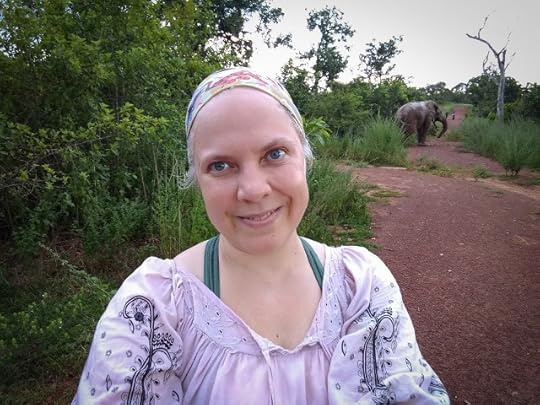Elephant selfie, Mole National Park, Ghana