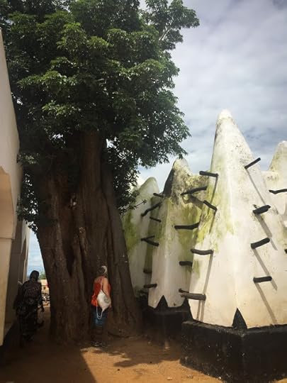 Larabanga Mosque and the baobab, Larabanga, Ghana