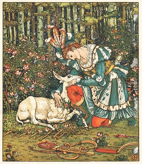 The Hind in the Woods illustrated by Walter Crane
