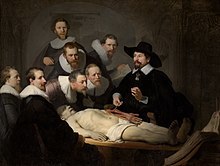 A painting of an autopsy, by Rembrandt, entitled 