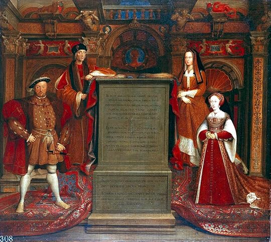 Copy of a lost painting by Holbein showing Henry VII, Elizabeth of York (Henry VIII’s parents), Henry VIII, and Jane Seymour)