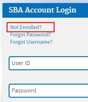 register SBA account