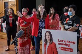Jacinda Ardern campaigning