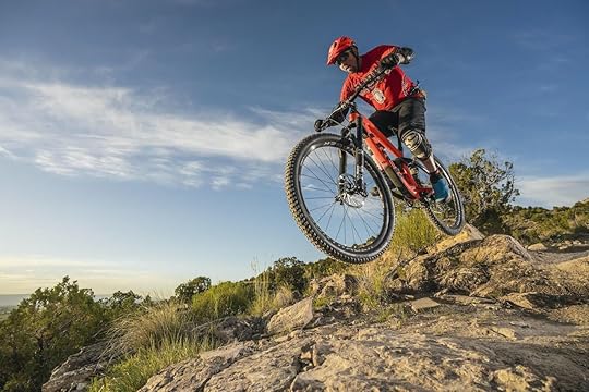 mountain biker in fruita, colorado