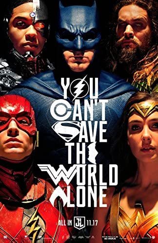 Amazon.com : JUSTICE LEAGUE (2017) Original Movie Poster 27x40 - Ver. B - Dbl-Sided - Ben Affleck - Gal Gadot - Henry Cavill - Jason Momoa - Ezra Miller - Amber Heard