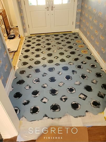 During painted floors