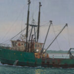 Night Fishing, 2019 - Oil on linen, 28 x 44 in.