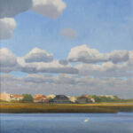 Highbar with Egret, 2019 - Oil on linen, 40 x 32 in